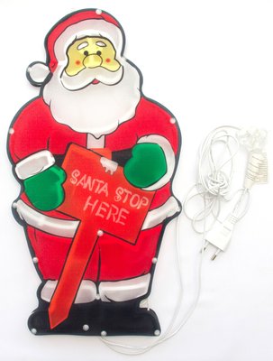 Светодиодная декорация - Дед Мороз, 42,5x22,5 см, 20л, пластик, IP20 (640133) 640133 фото