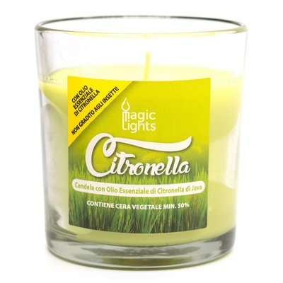 Ароматична свічка Magic Lights, аромат Цитронелла, 140 гр, 6,8*7,8 см, помаранчева (53030) 53030 фото