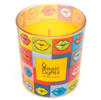 Ароматична свічка Magic Lights, аромат Апельсин, губи, 7,5*8,4 см, помаранчева (40010-6) 40010-6 фото