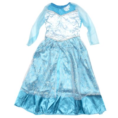 Дитячий карнавальний костюм принцеса-3, зріст 110-120 см, блакитний, віскоза, поліестер (091079B) 091079B фото