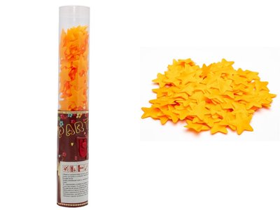 Хлопавка пневматична, 25 см, помаранчеві тканинні зірочки (400638-4) 400638-4 фото