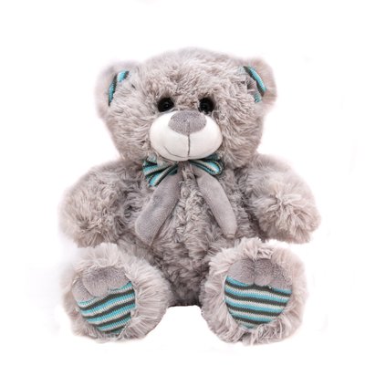 Мягкая игрушка медведь серый, 26 см, полиэстер (143316-28) 143316-28 фото