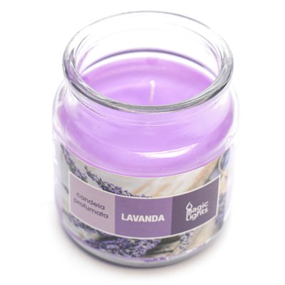 Ароматична свічка Magic Lights, аромат Лаванда, 95 гр, 9*5,5 см, фіолетова (90061) 90061 фото