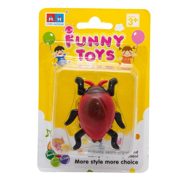 Іграшка заводна - жук Aohua, 6x4,5x3 см, червоний, пластик (8052A-3-1) 8052A-3-1 фото