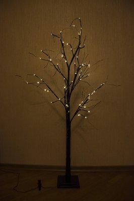 Светодиодная декорация - дерево на подставке, 1,5 м, 72л, коричневый, теплый белый, IP44 (651917) 651917 фото