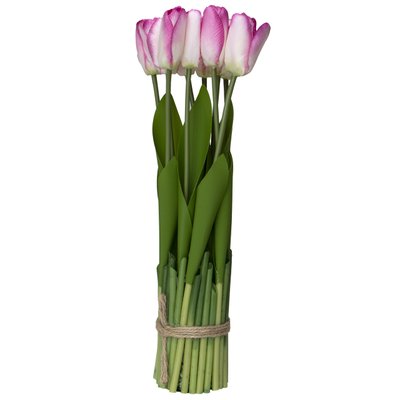 Букет-сноп искусственных тюльпанов, 36 см, розовый (190799) 190799 фото