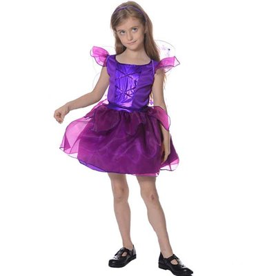 Детский карнавальный костюм фея-фиалка, рост 92-104 см, фиолетовый, вискоза, полиэстер (CC548A) CC548A фото