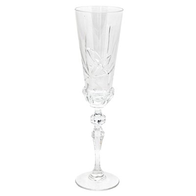 Хрустальный бокал для шампанского Neman, узор - тонкие витки, 26 см, 190 мл (8159/2-2) 8159/2-2 фото
