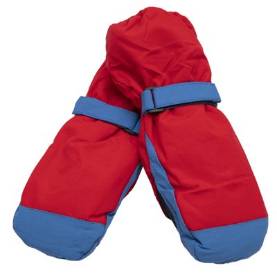 Водовідштовхувальні дитячі лижні рукавиці, розмір 13, червоний, плащівка, фліс, синтепон (517137) 517137 фото