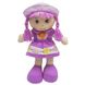 М'яка іграшка лялька з вишитим обличчям, 36 см, фіолетова сукня (860791) 860791 фото 1