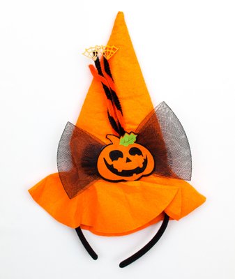 Карнавальная шляпа-ободок с тыквой, оранжевый, черный (513276-1) 513276-1 фото