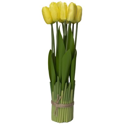 Букет-сноп искусственных тюльпанов, 36 см, желтый (190812) 190812 фото