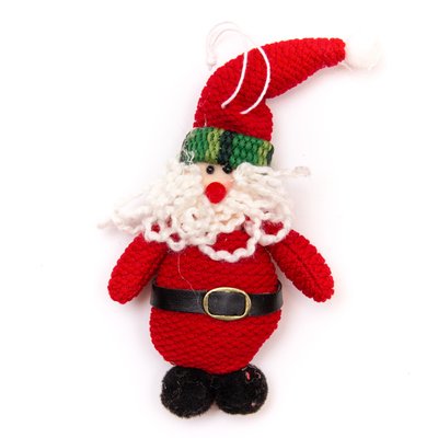 Мягкая новогодняя фигурка Дед Мороз, 8,5 см, красный, текстиль (180110-6) 180110-6 фото