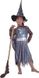Дитячий карнавальний костюм відьми, 6 років - 115 см, чорний, сріблястий, органза (460526-2) 460526-2 фото 1