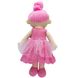 Мягкая игрушка кукла с вышитым лицом, 36 см, розовое платье (860951) 860951 фото 2