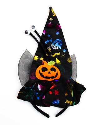 Карнавальний капелюх-обідок гарбуз, чорний, фетр (513283-1) 513283-1 фото