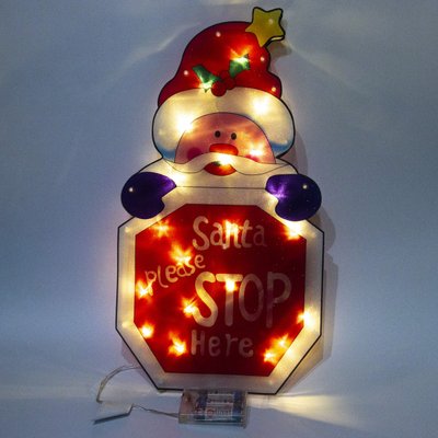 Светодиодная декорация - Дед Мороз, 45 см, 20л, пластик, IP20 (650514) 650514 фото