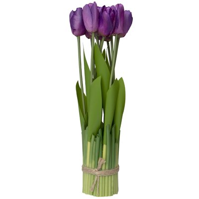 Букет-сніп штучних тюльпанів, 36 см, фіолетовий (190829) 190829 фото