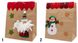 Новорічний крафтовий подарунковий пакет - Дід Мороз, 20x25 см, коричневий, папір (430437-1) 430437-1 фото 2