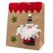 Новорічний крафтовий подарунковий пакет - Дід Мороз, 20x25 см, коричневий, папір (430437-1) 430437-1 фото 1
