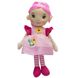 М'яка іграшка лялька з вишитим обличчям, 36 см, три квітки,рожева сукня (861071-2) 861071-2 фото 1