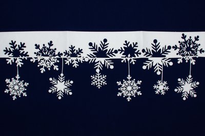 Гирлянда-растяжка - снежинки, 200 см, белый (090303) 090303 фото