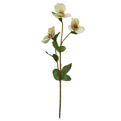 Штучна квітка Чемерник, 38 см, полімерний матеріал, білий (632502) 632502 фото