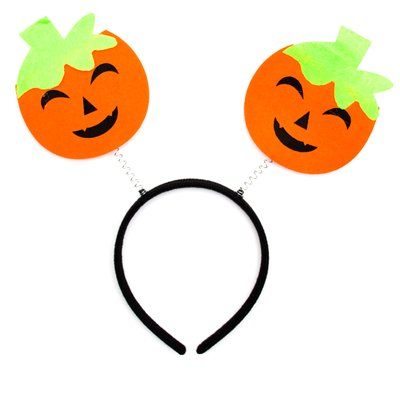 Карнавальный обруч с тыквами, оранжевый, черный (513290-1) 513290-1 фото