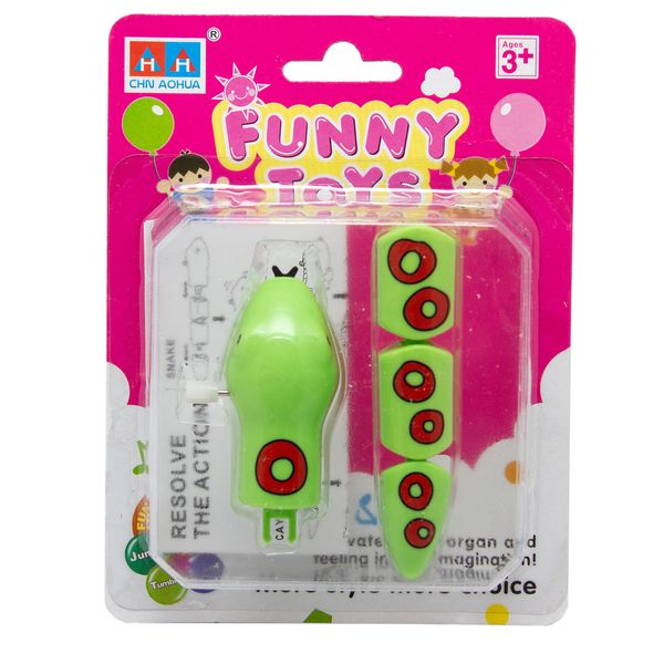 Іграшка заводна - змійка Aohua, 14x2,5x2 см, зелений, пластик (8060A-3-1) 8060A-3-1 фото