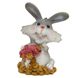Декоративна фігурка-скарбничка - Кролик з машинкою, 14 см, сірий, кераміка (440405-1) 440405-1 фото 1