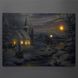 Картина, що світиться - зимовий будинок біля лісу з освітленими вікнами, 6 LЕD ламп, 30x40 см (940140) 940140 фото 2