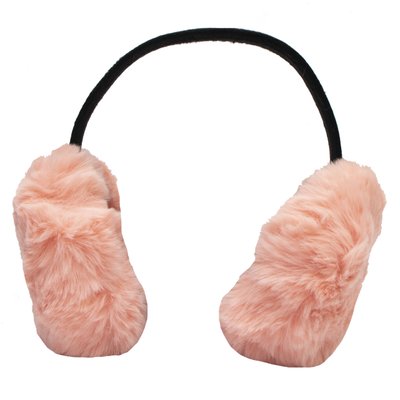Хутряні навушники дитячі, теплі з еко хутра, 20x14,5x17 см, персиковий (240011) 240011 фото