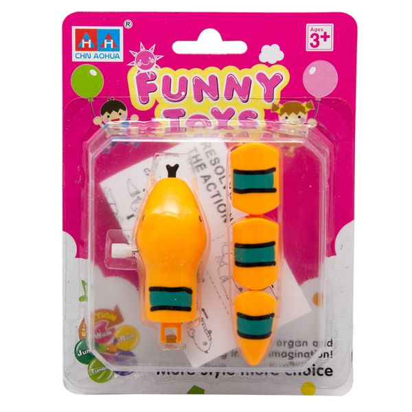 Іграшка заводна - змійка Aohua, 14x2,5x2 см, помаранчевий, пластик (8060A-3-2) 8060A-3-2 фото
