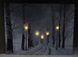 Светящаяся картина - зимний лес с уличными фонарями и заснеженной тропой, 5 LЕD ламп, 30x40 см (940157) 940157 фото 4