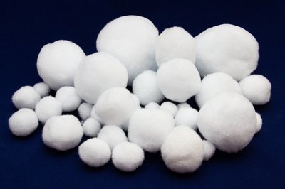 Набор снежинок, 1 упаковка, 40 шт, белый, полиэстер (090372) 090372 фото