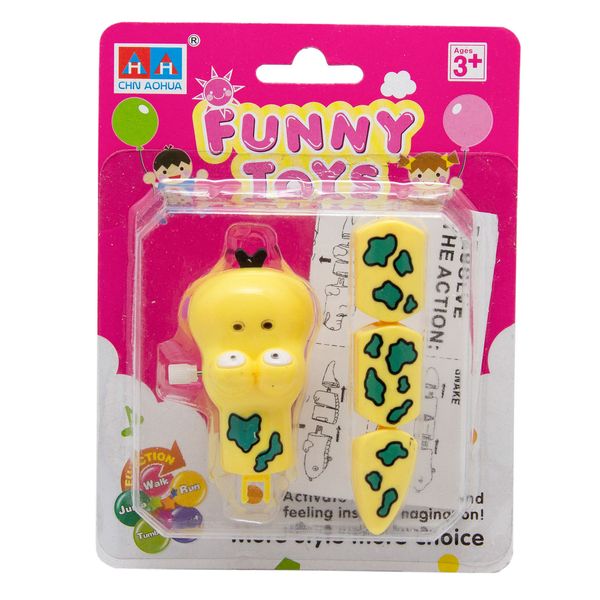 Іграшка заводна - змійка Aohua, 14x2,5x2, жовтий, пластик (8060A-3-3) 8060A-3-3 фото