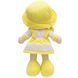 М'яка іграшка лялька з вишитим обличчям, 36 см, жовта сукня (860784) 860784 фото 2
