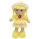 Мягкая игрушка кукла с вышитым лицом, 36 см, желтое платье (860784) 860784 фото 1