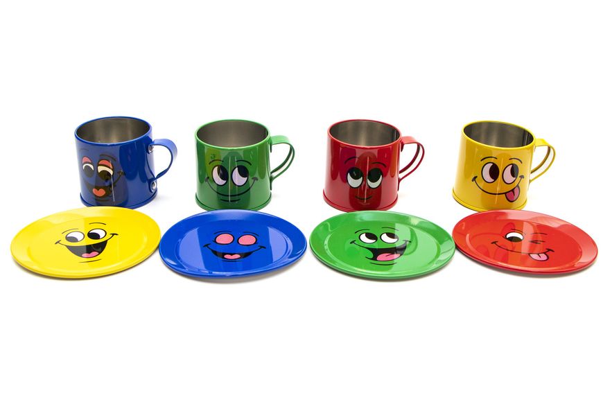 Набір ігрового посуду - чайний, 11 шт, різнокольоровий, бляшаний (CH10716W) CH10716W фото