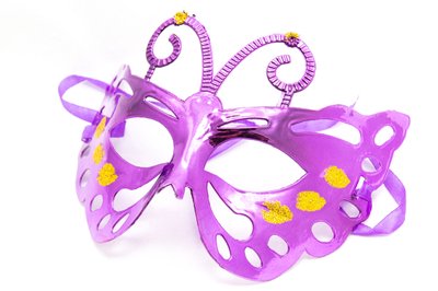 Маска карнавальная, 19x15 см, пластик, фиолетовый (461691-2) 461691-2 фото