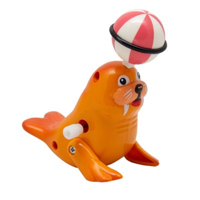 Іграшка заводна - морський лев Aohua, 8x3,5x3,5 см, помаранчевий, пластик (8065A-3-1) 8065A-3-1 фото