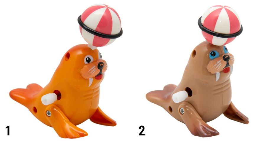 Іграшка заводна - морський лев Aohua, 8x3,5x3,5 см, помаранчевий, пластик (8065A-3-1) 8065A-3-1 фото