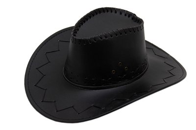 Шляпа ковбойская, 56 см, черный, эко кожа (460113-8) 460113-8 фото