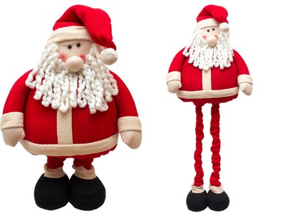 Новогодняя декорация - Дед Мороз с выдвижными ногами, 1,4 м, красный, металл, полиэстер (000937-1) 000937-1 фото