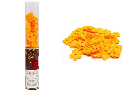 Хлопавка пневматична, 25 см, помаранчеві тканинні квіточки (400652-2) 400652-2 фото