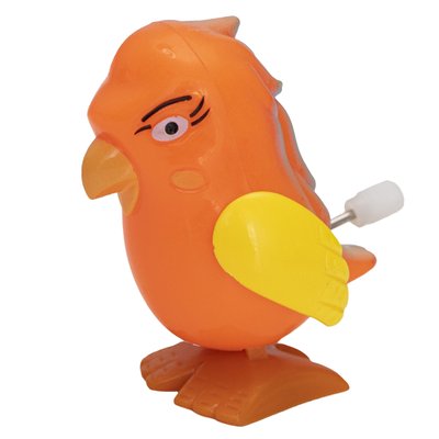 Игрушка заводная - попугай Aohua, 5,5x4x3,2 см, оранжевый, пластик (8050A-3-4) 8050A-3-4 фото