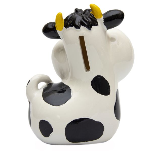 Фігурка декоративна - скарбничка корова, 14x11x8 см, білий, полістоун (240531) 240531 фото