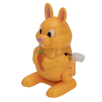 Іграшка заводна - заєць Aohua, 5,8x3,5x3,5 см, помаранчевий, пластик (8083A-3-6) 8083A-3-6 фото