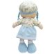 М'яка іграшка лялька з вишитим обличчям, 36 см, блакитна сукня (860845) 860845 фото 2