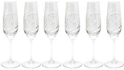 Набор из 6 хрустальных бокалов для шампанского, растения, 23 см (8560/1) crys8560_1 фото